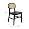 Flash Furniture Jacob Cane Rattan Dining and Event Chairs w/Solid Wood Frame and Seat, Natural/Black, 2PK SK-220902-NATBLK-GG - alternate 2
